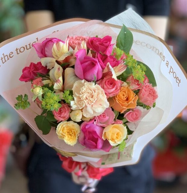 【豪華】バラ×季節のお花 花束ギフト